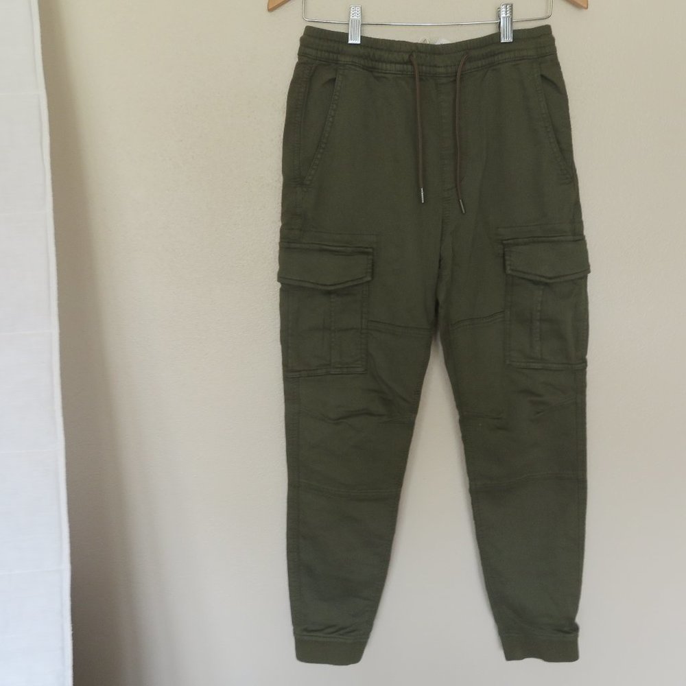 Women's Clock house Green Cargo Pants Jogging Cuffed Size Slim XS